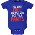 thumbnail image 1 of Ain't Cool Unless You Pee Your Pants Royal Soft Baby One Piece, 1 of 1