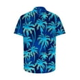 thumbnail image 5 of Men's Hawaiian Shirt Funky Blue Beach Printed Tropical Beach Shirt Casual Button Down Short Sleeve Floral Shirts Tops, 5 of 7