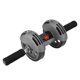 thumbnail image 1 of Sistema de entrenamiento con rodillo doble para abdominales, ejercitador de músculos abdominales, equipo de fitness para el hogar, color gris, 1 of 14