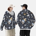 thumbnail image 3 of Rocae Space Cars Print Breathable Sun Protection Hoodie Quick-Dry Lightweight Long Sleeve Hoodie Unisex Running Sports Shirt Small, 3 of 9
