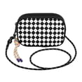 thumbnail image 2 of FORMRS Mini Crossbody Bag for Women Adjustable Rope Shoulder Casual Phone Purse, Black and White Geometric, 2 of 7