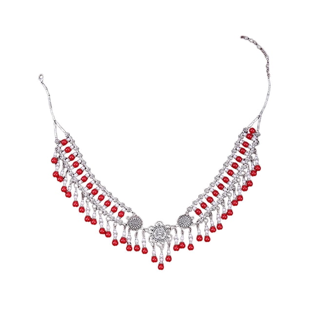 Tocado para la frente jinwen colgante decorativo Rojo
