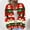 015 Red, variant on Hvot&aat Christmas Sweaters For Women Open Front Crochet Button Down Long Sleeve Cardigan Santa Snowflake Printed Coat
