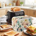 thumbnail image 3 of Toaster Cover 2 Slice, Vintage Spring Floral Dustproof Bakeware Oven Protector with Top Hook, Summer Botanical Abstract Art Waterproof Small Kitchen Appliance Toasters Dust Cover, 12"x7.5"x8", 3 of 9