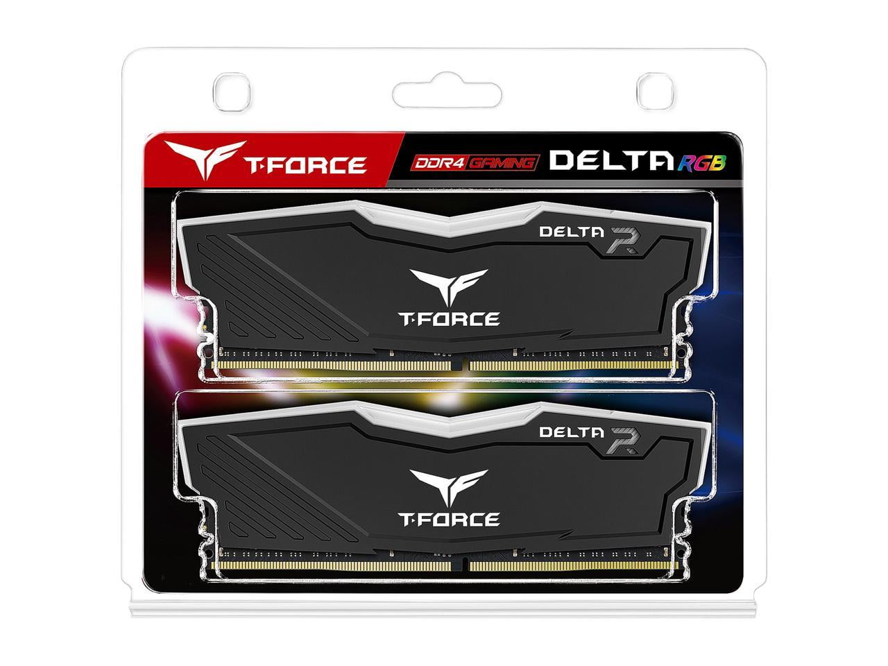 T-FORCE DELTA R 16GB(8G×2)DDR4 3000MHz T-Force DELTA RGB DDR4 - 16GB (2x8GB) - DIMM 288-pin - 3200 MHz