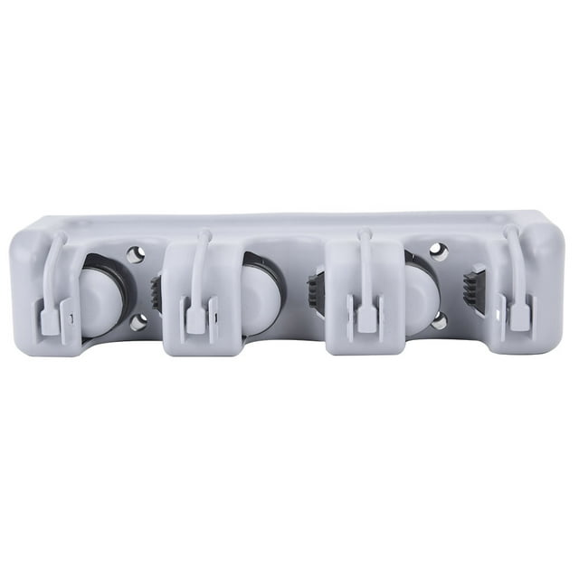 Viccilley Broom Holder Wall Mounted Mop Rack Broom Holder Bathroom kitchen Storage Hanger Organizer 4 Hooks