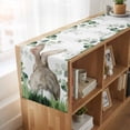 thumbnail image 6 of Easter Table Runner, Spring Bunny Botanical Eucalyptus Leaves Plants Washable Cotton Linen Table Runners 60 Inches Long, Dresser Scarf Runner for Coffee/TV Stands/Kitchen/Cabinets 13''x60'', 6 of 9