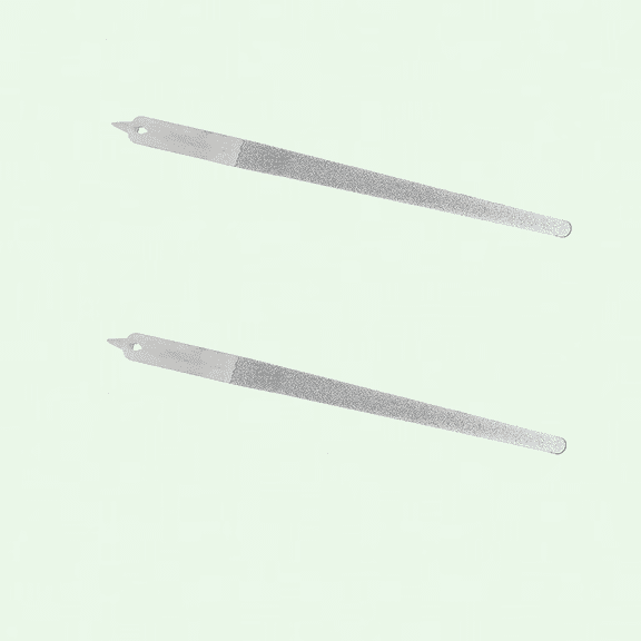 2pcs 8 Diamond Nail Files - 9 Inch Stainless Steel Nail Dresser