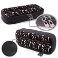 thumbnail image 4 of Lsque Colorful Geometry Printed Big Capacity PU Leather Pencil Case Large Pencil Pouch Stationery Pen Bag Pencil Holder for Teen, 4 of 6