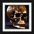 thumbnail image 2 of Stephen Chambers 15x15 Black Ornate Wood Framed With Double Matting Wall Art Titled - Skull 64, 2 of 6