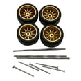 thumbnail image 4 of Kokiya 4 Pieces RC Car Wheels and Tires RC Alloy Car Accessories RC Part for 1/64 Scale, 4 of 9