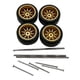 thumbnail image 4 of 4x ruedas y neumáticos RC modelo de ruedas pieza RC, ruedas de vehículo neumático modificado para RC Estilo dorado A., 4 of 9