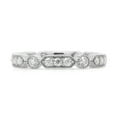 thumbnail image 2 of 1/2 ct. t.w Round Cut Lab Created Moissanite Diamond Milgrain Full Eternity Stackable Band Ring In 14K White Gold Over Sterling Silver(G-H Color,VVS1 Clarity,0.50 Cttw)-6.5, 2 of 8