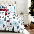 thumbnail image 6 of Southshore Fine Living, Inc. Full Size Christmas Comforter Set, Trees & Reindeer Over Red Plaid, 6 of 9