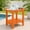 Orange, variant on Y&M Outdoor Side Table, HIPS Adirondack Small Double Layer Table, Waterproof Square Outside Table, Balcony End Tables for Patio, Pool, Porch, Deck, Indoor or Outdoor Use, Orange