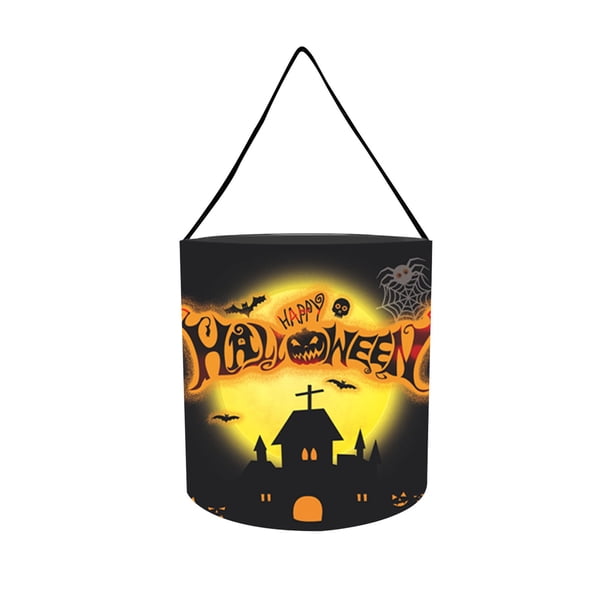 Bolsa de Dulces de Halloween con Diseño de Calabaza | Bolsa Personalizada para Pedir Dulces | Bolsa Reutilizable de Poliéster para Recuerdos de Halloween | Almacenamiento de Dulces con Nombre Persona