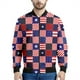 thumbnail image 2 of Chaqueta bomber con estampado de patchwork patriótico estadounidense para hombre, sudadera de manga larga en 3D, chaqueta bomber de calle de gran tamaño con cremallera, 2 of 4
