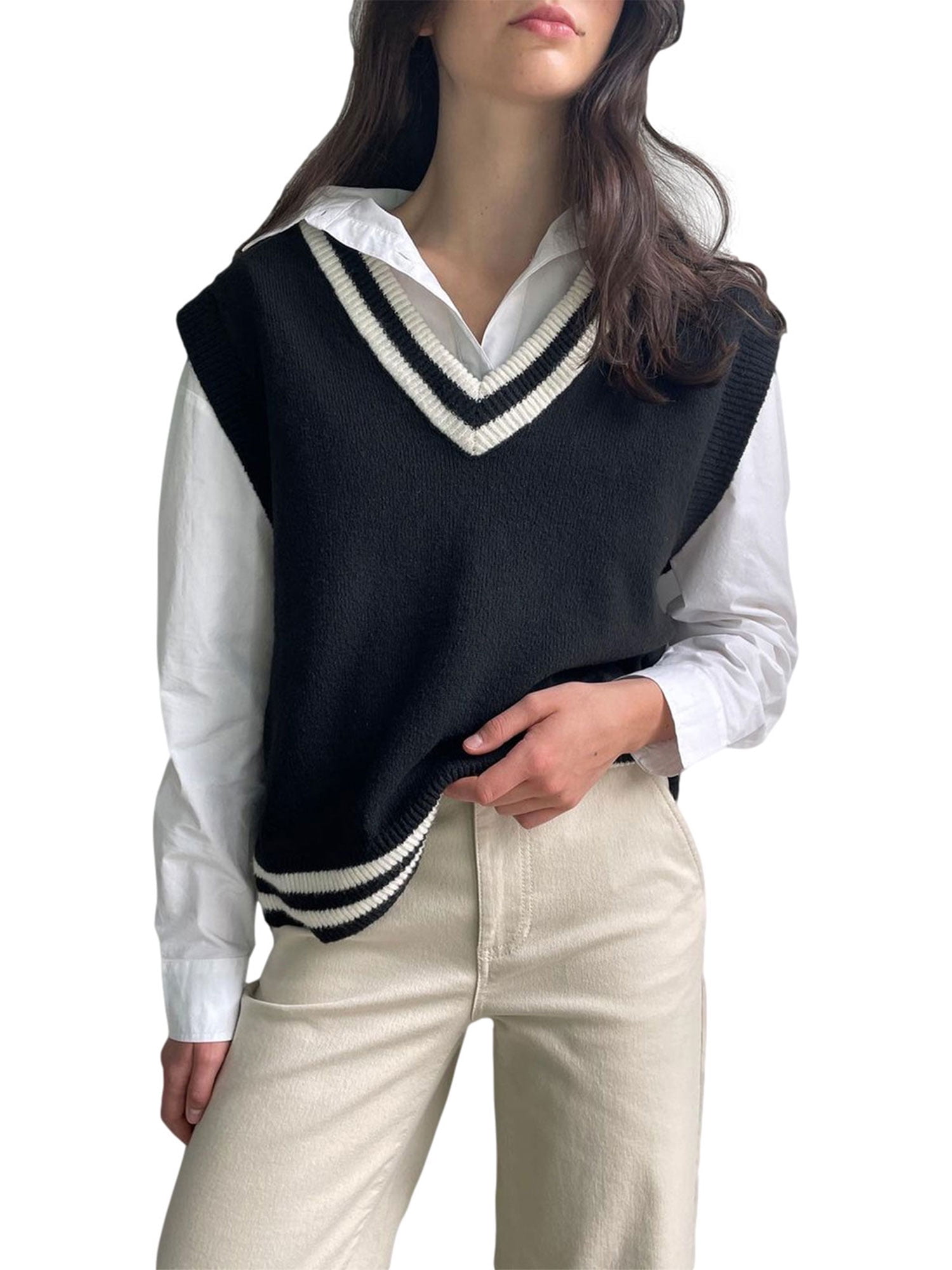 Loose Knit Sweater Vest | Walmart 
