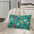 thumbnail image 5 of Zufioo Cute Hens And Rooster Print Double-sided Plush Pillow Cover,Decorative Pillow Protector without Pillow Core, Suitable for Sofa, Bedroom, Car-20"x30", 5 of 6