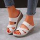 thumbnail image 1 of Zapatillas de mujer de tacón bajo estilo romano cruzado informal a la moda Wmkox8yii hj789, 1 of 2