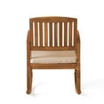 thumbnail image 3 of Desert Fields Dewitt Outdoor Acacia Rocking Chair with Cushion, Teak & White, 3 of 12