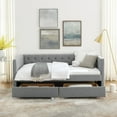 thumbnail image 5 of Teza Twin Size Daybed with Drawers - Gray, 5 of 16