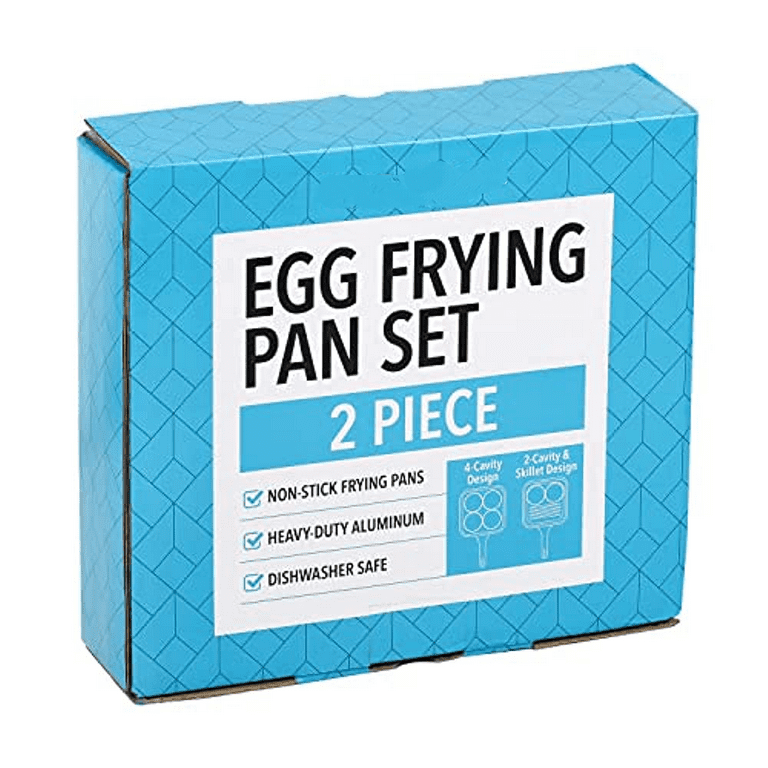 2 Pack] 4 Egg Frying Pan & Divided Grill Egg Pans Nonstick