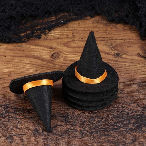 Set de 8 Petits Chapeaux de Sorcière d'Halloween - Décoration de Table pour Festival, Fête d'Halloween