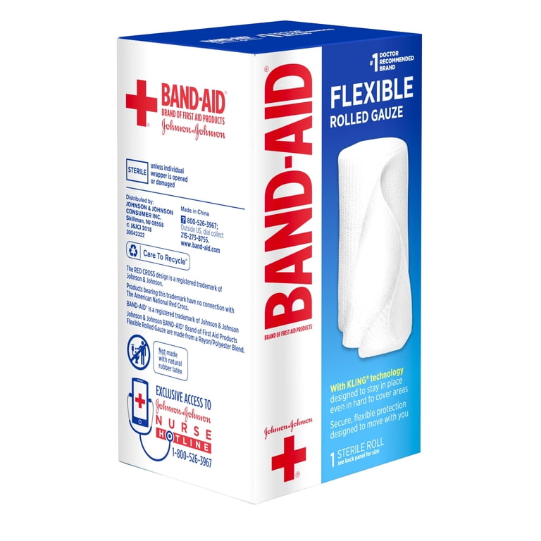 Band-Aid Rolled Gauze 3" 2.5yds product package