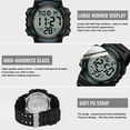 thumbnail image 2 of Men's Digital Sports Watch With Stopwatch/Alarm/Dual Time/ LED Backlight Outdoor Sports Waterproof Watch PU Strap Gifts for Man Christmas Gifts, 2 of 9
