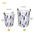 thumbnail image 3 of Rateoe Lavender Flowers Pattern Round Laundry Hamper Basket, Tall Hamper Basket for Blanket Storage, Nursery Clothes Hamper for Laundry in Bedroom and College Dorm-Small, 3 of 6