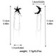 thumbnail image 2 of Halloween Pendientes Negro Minimalista Pendientes Asimétricos Orejas Estrella Luna de la Mujer, 2 of 7