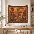 thumbnail image 5 of Persian Garden Under Golden Sun, Serene Folk Art for Nature Lovers, Ornamental Garden Decor, Housewarming Gift, Tapestry Wall Hanging for Bedroom and Living Room, 5 of 7