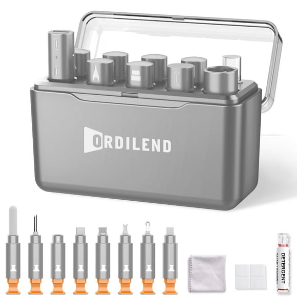 Kit de limpieza Ordilend para iPhone con funda de almacenamiento gris