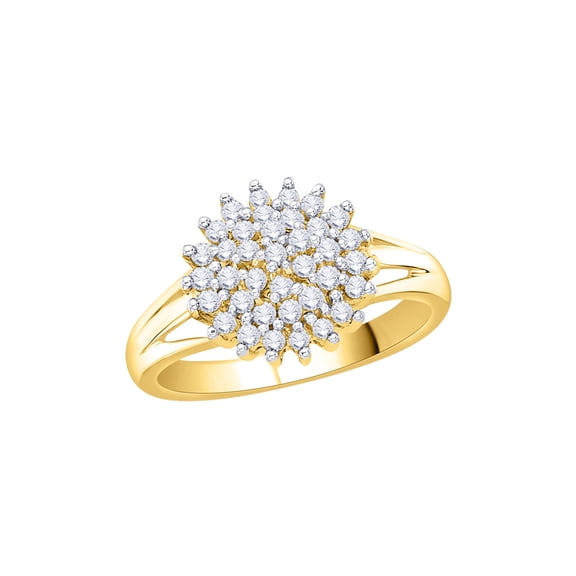 KATARINA Diamond Cluster Fashion Ring in 14K Yellow Gold (1/2 cttw, I-J, I1-I2) (Size-8)