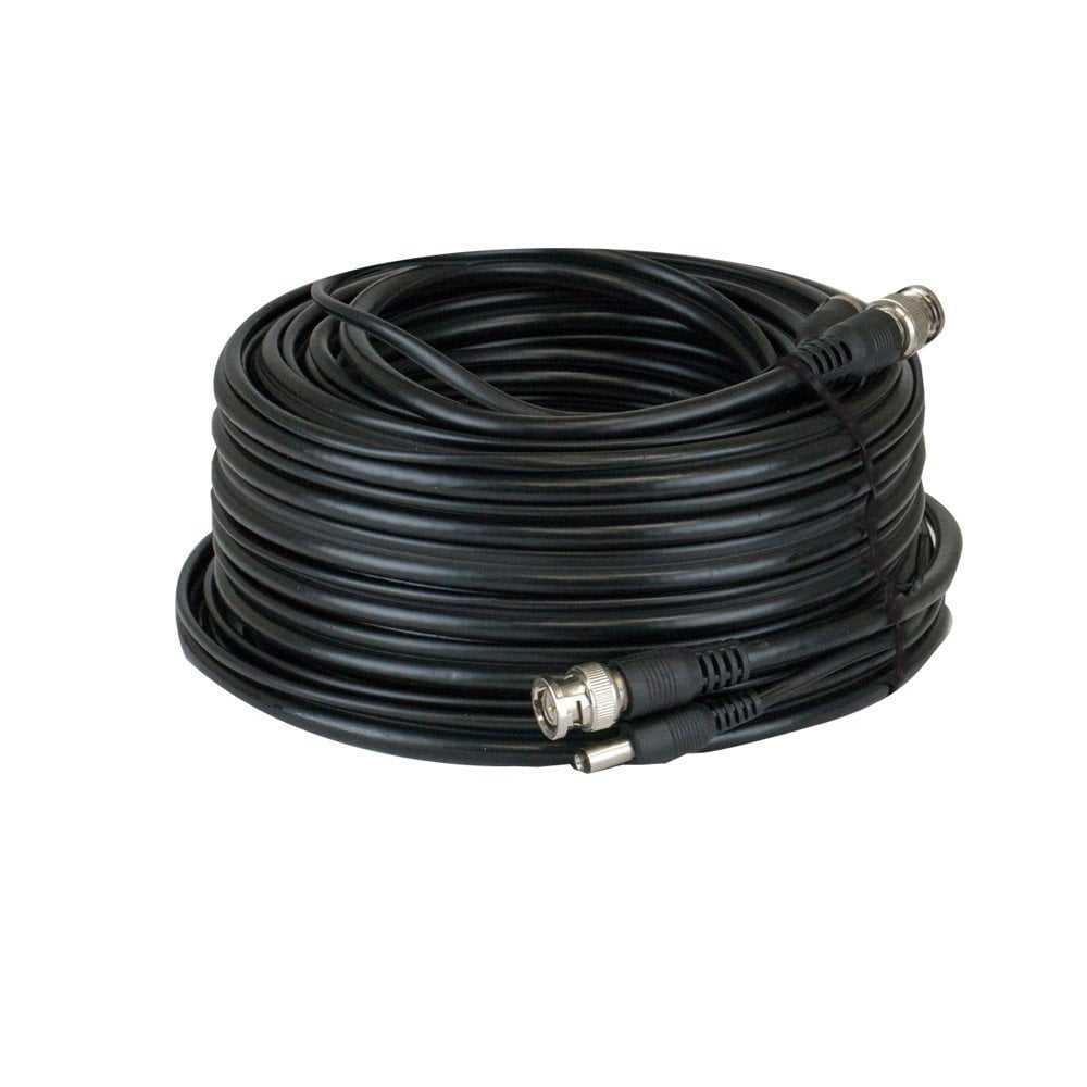 GW Security 25Ft Professional Grade RG59 Siamese Combo Coaxial Cable