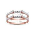 thumbnail image 4 of 1/2 ct t.w Round Cut Lab Created Moissanite Diamond Cathedral Enhancer Ring Guard For Women In 14K Rose Gold Over Sterling Silver For Womens (D Color, VVS1 Clarity 0.50 Cttw)-5.5, 4 of 6