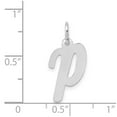 thumbnail image 5 of Auriga Fine Jewelry 14K White Gold Medium Script Letter P Initial Pendant for Women, 5 of 6
