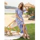 thumbnail image 3 of Vestido YESNO, casual, holgado, bohemio, floral, largo, largo, 2XL EJF, 3 of 6