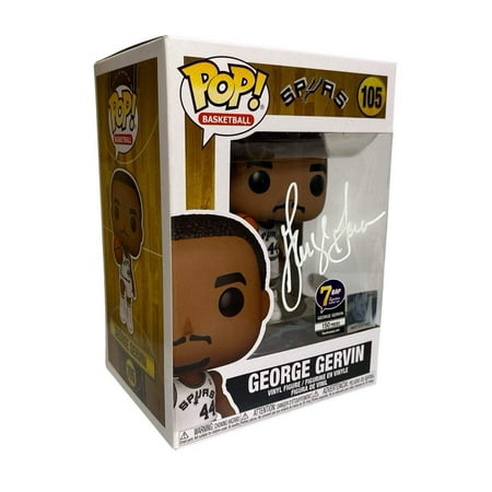 Funko Pop Nba Basketball George Gervin #105 San Antonio Spurs Signed Autographed
