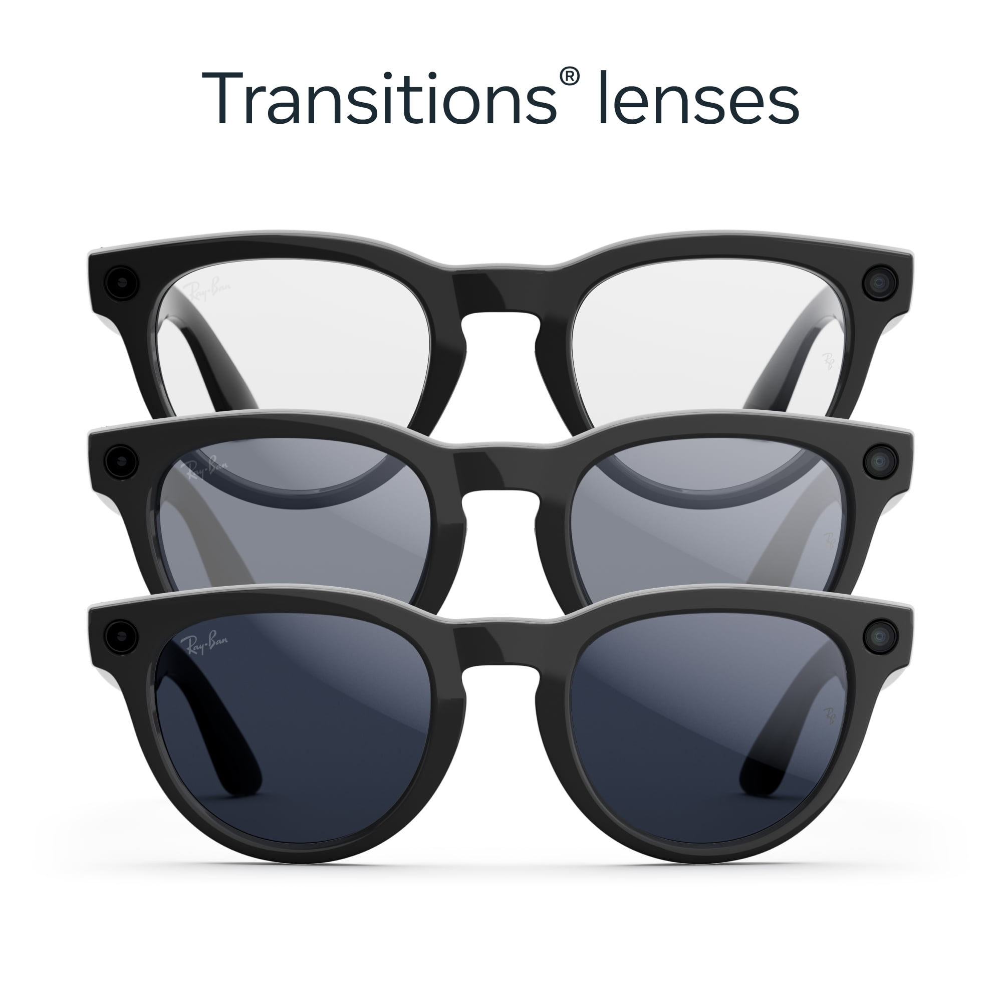 Shiny Black, Sapphire Transition Lenses