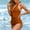 Orange, variant on Women's Two Piece Swimwear Side Tie Bikini Bottom Adjustable,Women Solid Color Blackless Strap Bikini Swimsuit Wine S