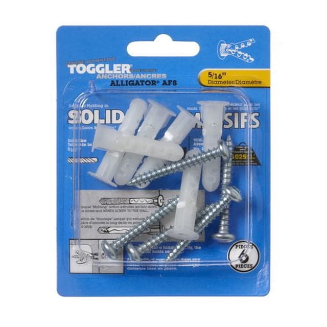Boulon alligator 5/16 po a/vis 6 pièces