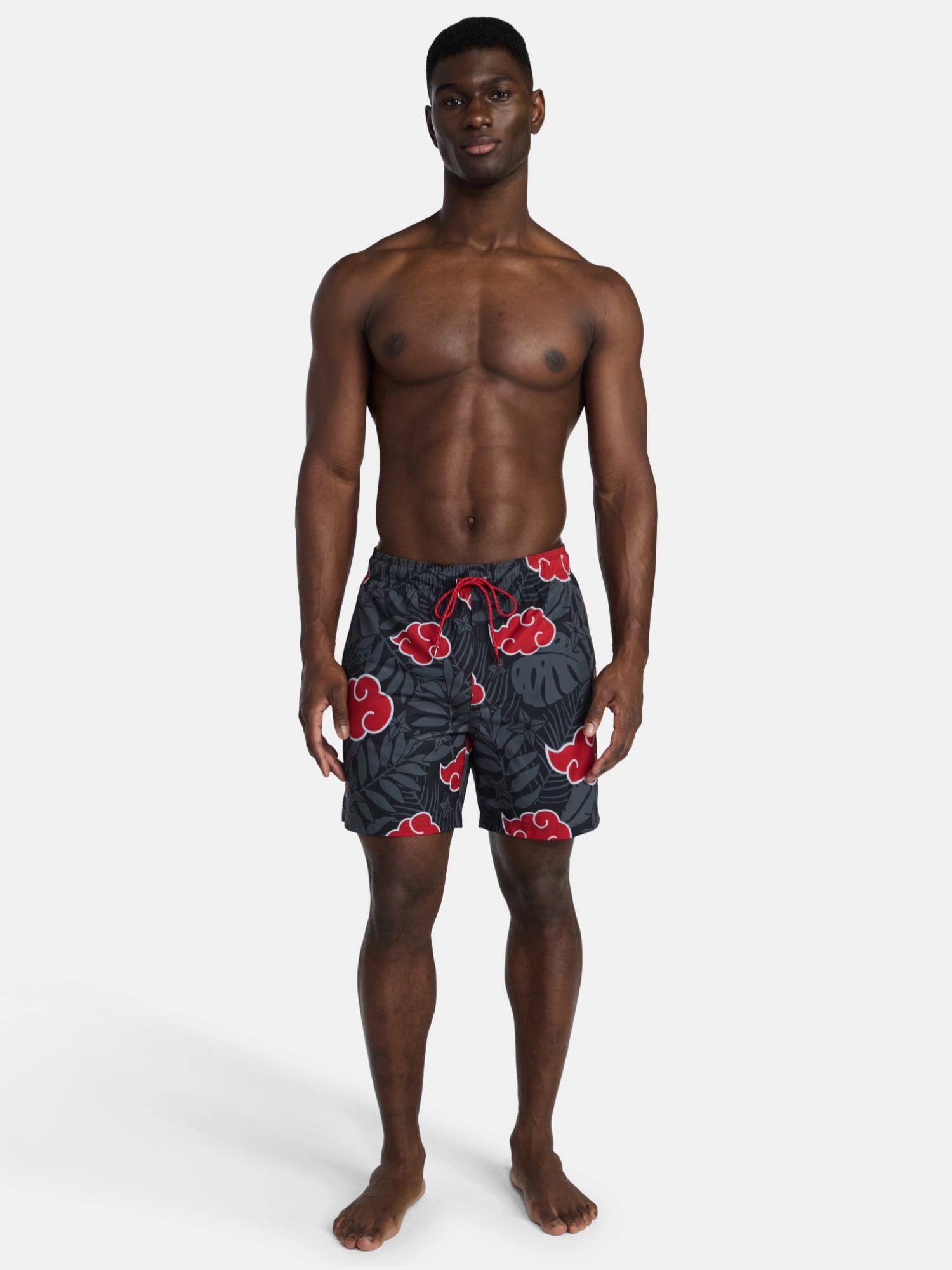 Naruto Men's and Big Men's Print Board Shorts, Sizes S-3XL