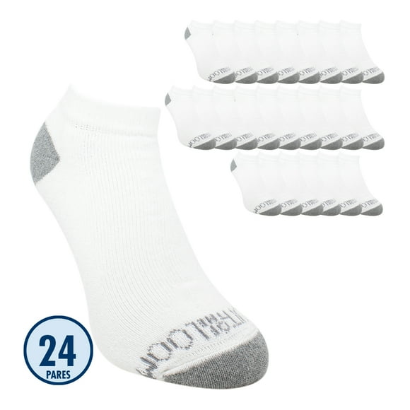Fruit of the Loom Tin Caballero Unitalla Algodón Afelpado Blanco 24 pares