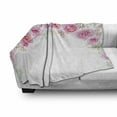 thumbnail image 3 of Shabby Flora Soft Flannel Fleece Blanket, Floral Wreath in Half Blossoming Romantic Bridal Roses Peonies Feminine Design, Cozy Plush for Indoor and Outdoor Use, 50" x 60", Multicolor, by Ambesonne, 3 of 6
