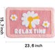 thumbnail image 4 of Bonitas alfombras de baño, felpudo de microfibra extra suave, antideslizante, lavable, absorbente de agua, juego de alfombras para ducha, inodoro, baño, felpudo de cocina interior, flor de margarita,, 4 of 5