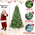 thumbnail image 6 of JERFIT 7.5ft Premium Artificial Christmas Tree with 2155 Realistic Branch Tips, Easy Fold Hinged Design, Strong Metal Stand for Holiday Home Decor, 6 of 8