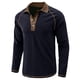 thumbnail image 3 of Blusa y camisa de manga larga con cuello vuelto para hombre, blusa informal de moda con cuello vuelto y manga larga, blusa transpirable, blusa para hombre, 3 of 6