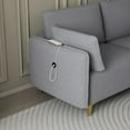 thumbnail image 6 of Elevate USB Grey Fabric L-Shaped Sectional Sofa, 6 of 10
